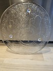 Mid-century Modern  mcm  Pukeberg Art Glass Footed Platter