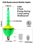 8 Pack Christmas Bubble Lights Replacement Bulbs  Led Multicolor Bubble Light   