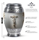 Jesus Cross Urn Adult Male   Female - Cremation Urns For Mom   Dad - Decorative