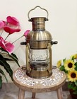Large Maritime Antique Boat Lantern Vintage White Glass Oil Lamp Maritime Shi   
