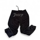 Juicy Couture Black Velour Jogger Sweatpants Featuring Sparkling  juicy  Logo