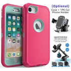 For Iphone 7 8 Case Shockproof Heavy Duty Rugged Hard Cover   Car Phone Holder