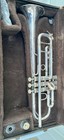 Very Nice Silver Bach Stradivarius 37 Trumpet W stand  Conn Mute  17c Mouthpiece
