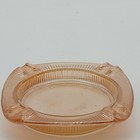 Carnival Glass Lusterware Peach Ashtray Retro Bar Marigold Square Vintage Mcm