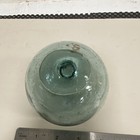 Light Blue green Glass Decorative Ball Orb  Bubble Pattern  3 In