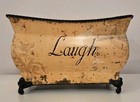 Metal Antique-look Clawfoot Tub With  laugh Often  Quote  Storage  Decorative 