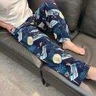 Mens Flannel Pajama Pants Lightweight Soft Plaid Lounge Sleep Bottoms  2 Pockets