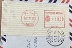 Macao 1997 Meter Cover To Us  mam10   m a4  ctt  19 5  Reg Rate  meter Label  rr