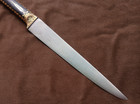 Vintage Mughal indo Persian Damascus Wootz Blade Gold Inlay Work Koftgari Knife