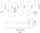 Cooking Utensil Set 8 Piece stainless Steel Kitchen Tool Set With Stand   8 Pieces