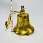 Vintage Usn United States Navy Brass Nautical Ship Boat Bell Wwii Clean Rare
