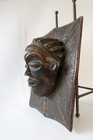 Vintage 13  Chokwe Mwana Pwo Mask Plaque - Hand Carved Wood Relief - African Art