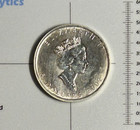 2002 Canada  5 Maple Leaf Elizabeth One Ounce  999 Pure Silver Five Dollar Coin