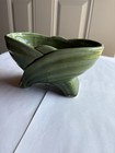 Vintage Forest Green Ceramic Pottery Planter Art Deco  Mid Century Flower Pot