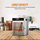 Commercial Dehydrator 12 Stainless Steel Trays Fruit Vegetable Food Dry Machine