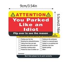 50pcs Funny Bad Parking Reminder Cards Novelty  you Park Like A Fool  Violation