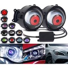 3  Car Motorcycle Dynamic Led Devil Eyes Light Bulb Headlight Kit Remote Control