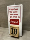 Vintage Metal Coca Cola Calendar Marked Donasco 1970s Calendar