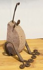 Handmade Metal   Concrete Block Insect frog bug Outdoor Garden Figure Statue