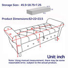 62 In Modern Upholstered End Of Bed Bench Storage Ottoman Seat With Rolled Arms