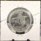 1867-1967 Confederation Canada Silver  1 Dollar Diving Goose Pl Km  70 Sp5010