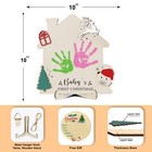 Baby First Christmas Gift Diy Wooden Footprint Frame Board Newborn Keepsake