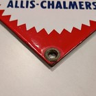 Allis Chalmers 4  Square Porcelain Sign Original Tractor Rare 