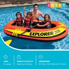 Intex 300 Compact Inflatable Fishing 3 Person Raft Boat W  Pump   Oars open Box 