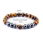 Explosion Style Yellow Tiger Eye Bracelet Fashion Simple Obsidian Alloy Separato