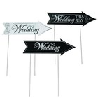Wedding Sign For Ceremony And Reception   Three Double Sided Wedding Direction S