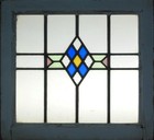 Geometrical Old English Leaded Stained Glass Window 20 5  X 19 25 