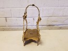 Vintage Punched Brass Victorian Envelope Letter Holder With Deer Decorations
