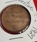 Rare British Palestine 2 Mils  Issue1927  Historic Bronze Coin  freeshipping E50