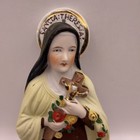 Antique Bisque Saint Theresia Of Lisieux Holy Water Font 6    Wall Hanging 