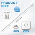 M8x500mm Fully Threaded Rod 304 Stainless Steel Rod With Nut Round Washers