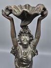 Antique Art Nouveau Lady Woman Statue Figural