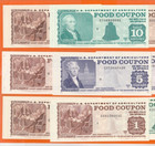Food Stamp Coupon  3 Coupons  10 00  5 00  1 00 Usda Agriculture Scrip Token Unc