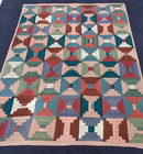 Antique Beautiful Crazy Handmade Patchwork Quilts Size 82x64 Inches