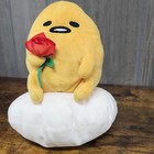 Gund Sanrio Soft Gudetama The Lazy Egg Plush Stuffed 9    W red Rose