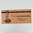 Vintage Ink Blotter Card   tna Insurance Company Thomas   Bass Whiteville Tn C1