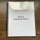 Orthodox Great Lent Psalter Repentance Pentinent Troparia Prayers 8x11 Modern En