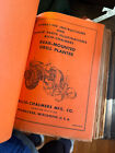Vtg 1940-50 s Huge Binder Manuals Allis Chalmers Wd Tractor Attachment Parts Lot