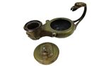 Antique French Patinated Bronze Candle Holder Signed Ferdinand Barbedienne 19th
