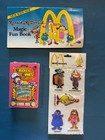 Lot Of Mcdonalds Happy Meal Toys Vintage 1987 Holiday  Stickers  Deck Of Cards  