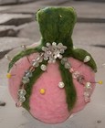 Vintage Needle Felted Pin Cushion  made By My Grandmother  Very Unique Ooak