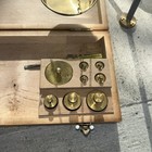 Vintage Traveling Gold   Apothecary Balance Pan Scale   Weights     Box  germany