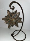 14  Moravian Star Candle Holder Lamp On Metal Stand