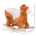 Baby Rocking Horse  Plush Animal Rocker W  Realistic Sound  Pedals