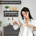 Key Holder For Wall Decorative  Rustic Wooden Key Hanger For Wall With 4 Doub   