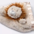 Cloud Island Tan Brown Plush Lion Baby Security Blanket Lovey Plush Satin Nwt